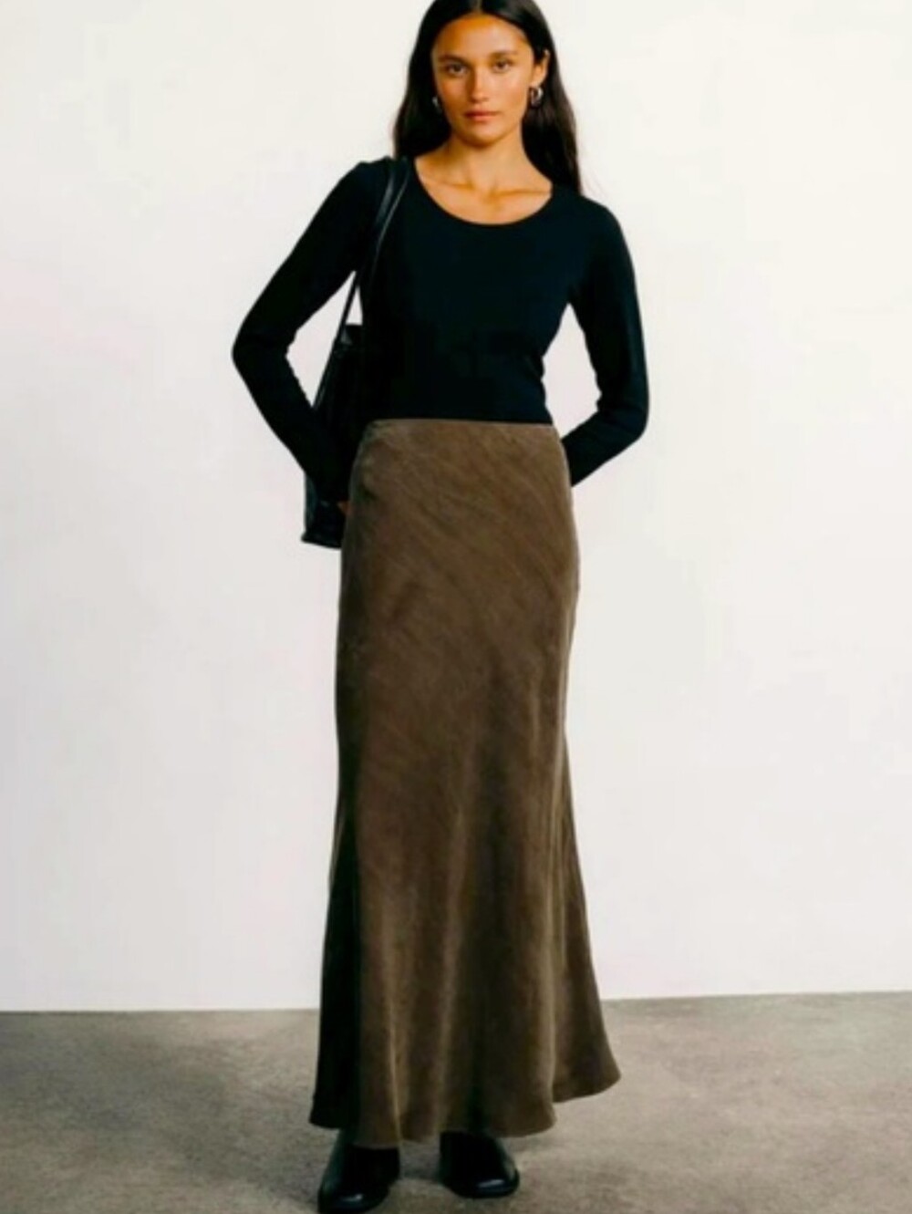 Ozma Harper Brown Maxi Skirt Size Large